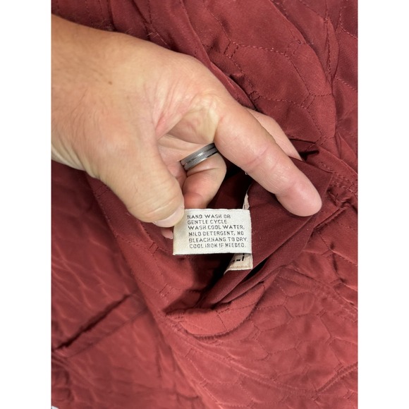 Giorgio Mandi Jacket Womens Large Red Quilted Full Zip Reversible Puffer Coat - Picture 4 of 13